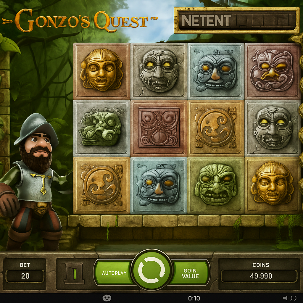 Slottio - Gonzo's Quest Slot Game - NetEnt