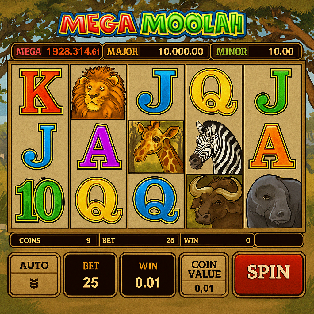 Slottio - Mega Moolah Slot Game - Microgaming